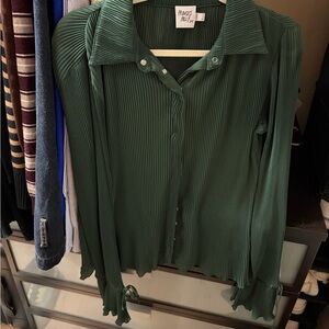 Princess Polly Green Flowy Blouse Shirt